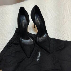 Dolce Gabbana Suede Black Heels